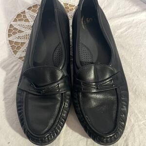 SAS Size 8.5N Comfort loafer 04823736 black women's shoes USA Leather